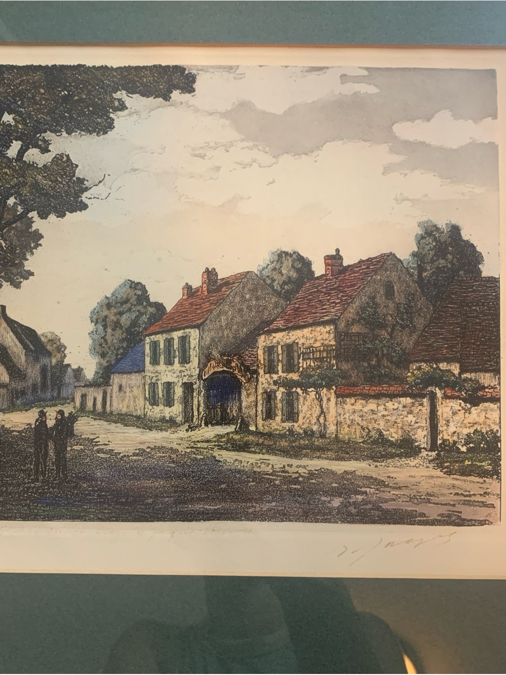 Maurice Jaques Signed Etching Barbazon Maison de Millet - French Art